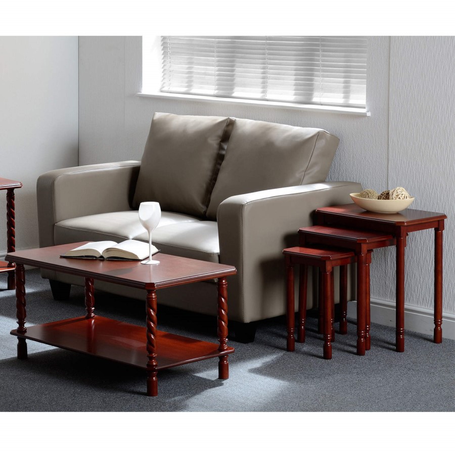 Seconique Brunton Nest Of Tables In Mahogany