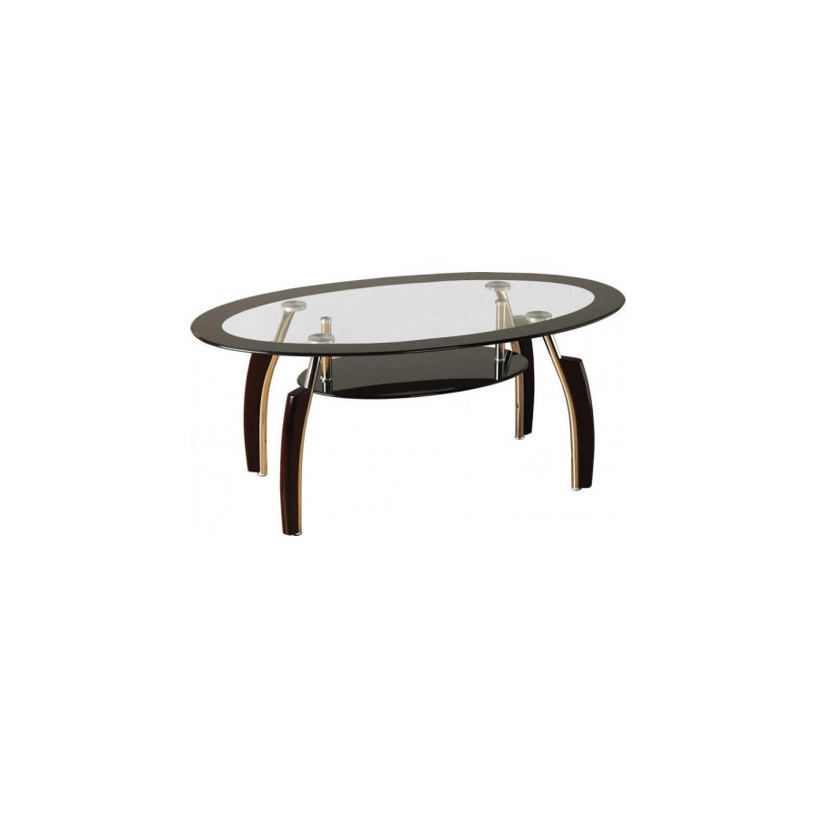 Seconique Elena Coffee Table - Black and Glass