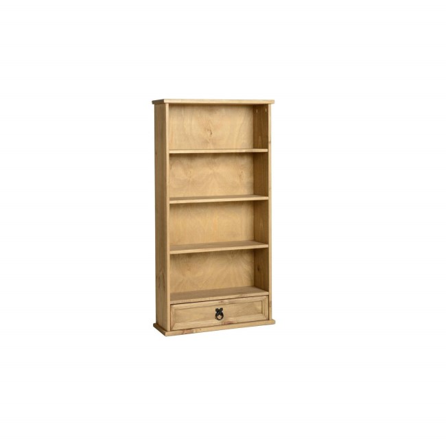 Seconique Corona 1 Drawer DVD Rack - Distressed Waxed Pine