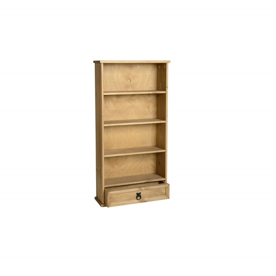 Seconique Corona 1 Drawer DVD Rack - Distressed Waxed Pine