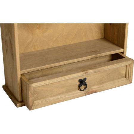 Seconique Corona 1 Drawer DVD Rack - Distressed Waxed Pine