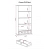 Seconique Corona 1 Drawer DVD Rack - Distressed Waxed Pine