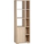 Oak Shelving Unit with Open and Closed Storage - Seconique Cambourne