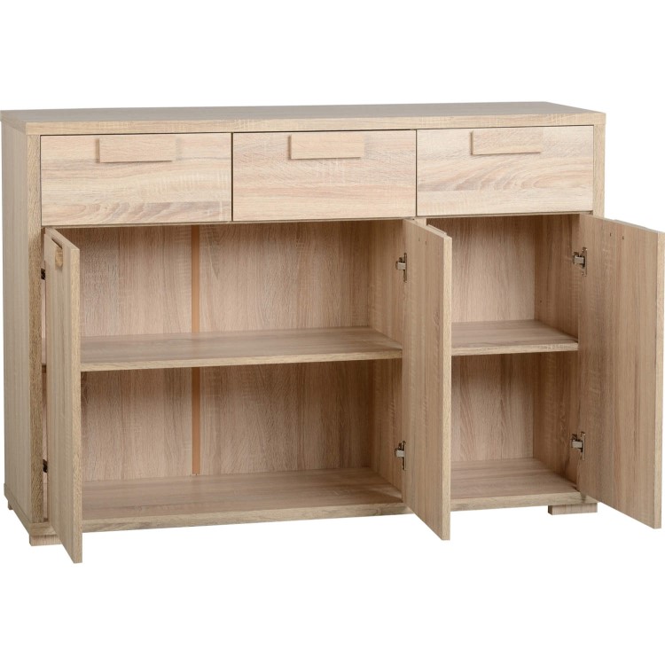 Seconique Cambourne Sonama Oak Sideboard with 3 Doors & 3 Drawers
