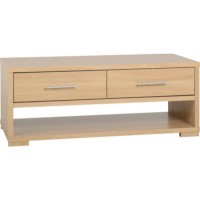 Seconique Kingston 2 Drawer Coffee Table in Oak
