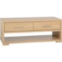 Seconique Kingston 2 Drawer Coffee Table in Oak