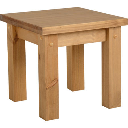 Seconique Tortilla Lamp Table in Distressed Wax Pine