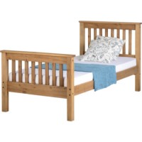 Seconique Monaco Single Bed Frame in Distressed Waxed Pine