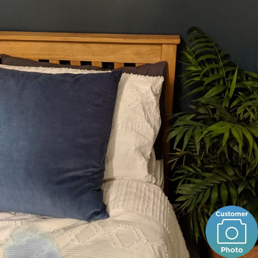 Rustic Pine Double Bed Frame with Footboard - Monaco - Seconique