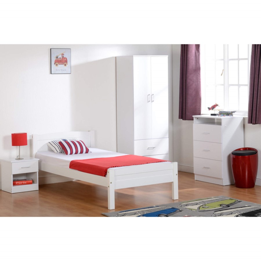 GRADE A1 - Seconique Amber Single Bed in White