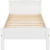 White Painted Single Bed Frame - Amber - Seconique