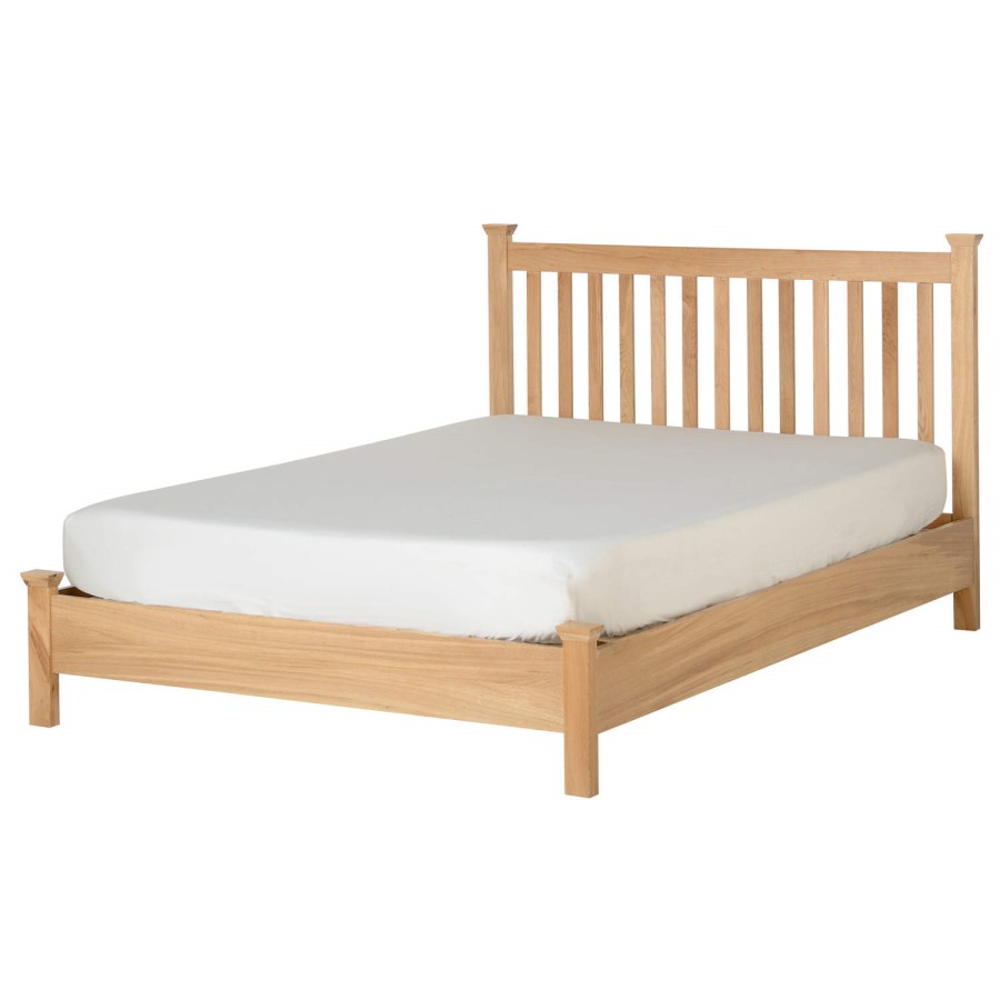 Seconique Stratford Double Bed with  Low Foot End in Solid Oak
