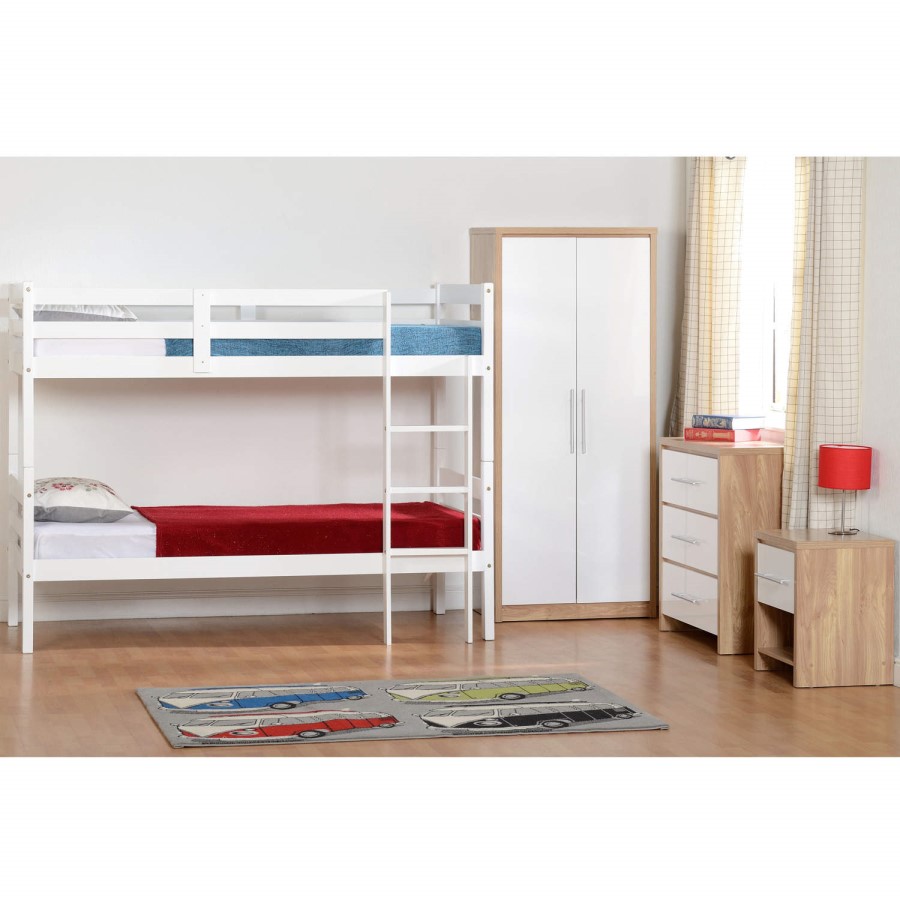 GRADE A2 - Seconique Panama Single Bunk Bed in White