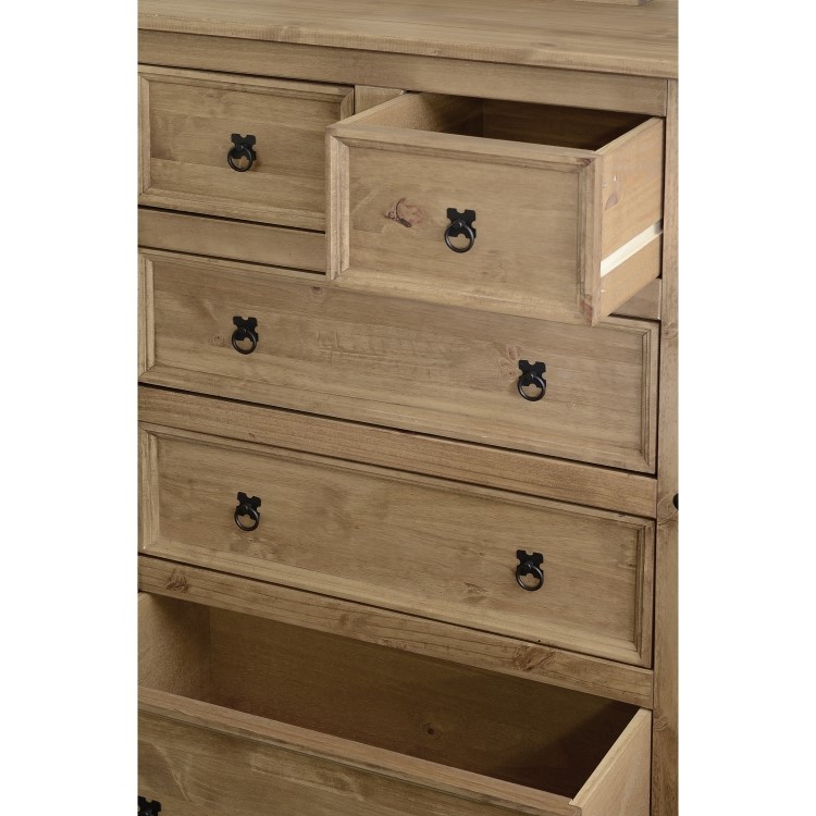 Corona Pine Chest of 5 Drawers - Seconique