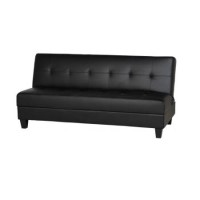 Seconique Vanya Sofa Bed - Black PVC