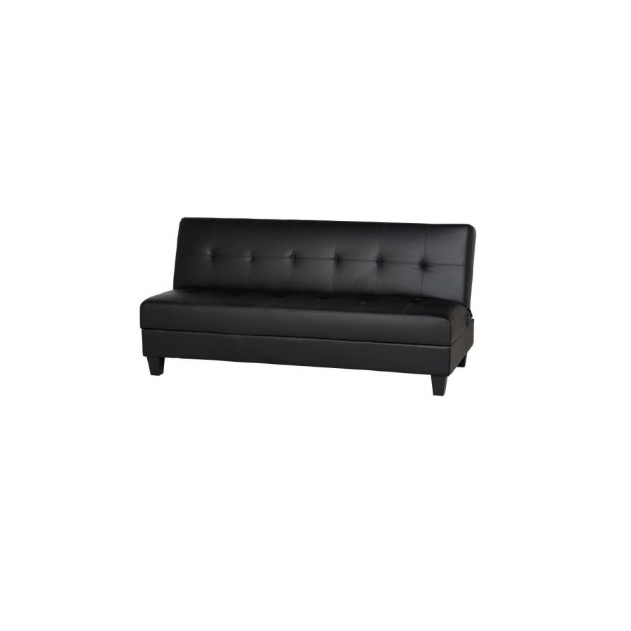 Seconique Vanya Sofa Bed - Black PVC