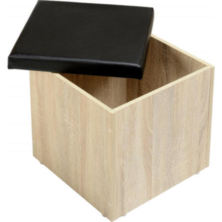 GRADE A2 - Seconique Cambourne 2 Drawer Dressing Table Set - Sonoma Oak Effect Veneer/Black PVC