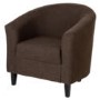 Seconique Tempo Tub Chair in Dark Brown Fabric