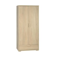 Seconique Cambourne Oak Effect 2 Door 1 Drawer Wardrobe