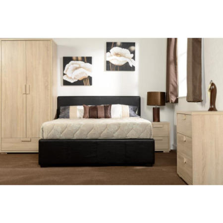 Seconique Cambourne Oak Effect 2 Door 1 Drawer Wardrobe