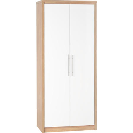 Seconique WHW114LOW WHW114LOW Seconique Secille 2 Door Wardrobe in Oak/White