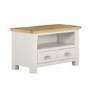 GRADE A1 - Willow 2 Drawer TV Unit in Cream and Light Oak