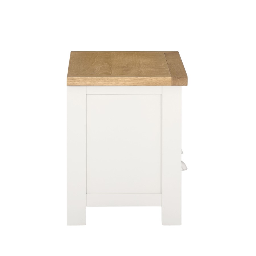 GRADE A1 - Willow 2 Drawer TV Unit in Cream and Light Oak
