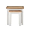 Willow Cream Nest of Tables with Two Tone Oak Top - 2