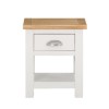 Small Side Table in Cream with Oak Top - Willow