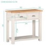 Slim Console Table in Cream & Oak with Drawers - Willow