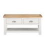 Willow Coffee Table in Painted Two Tone Cream & Oak with Storage