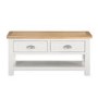 Willow Coffee Table in Painted Two Tone Cream & Oak with Storage