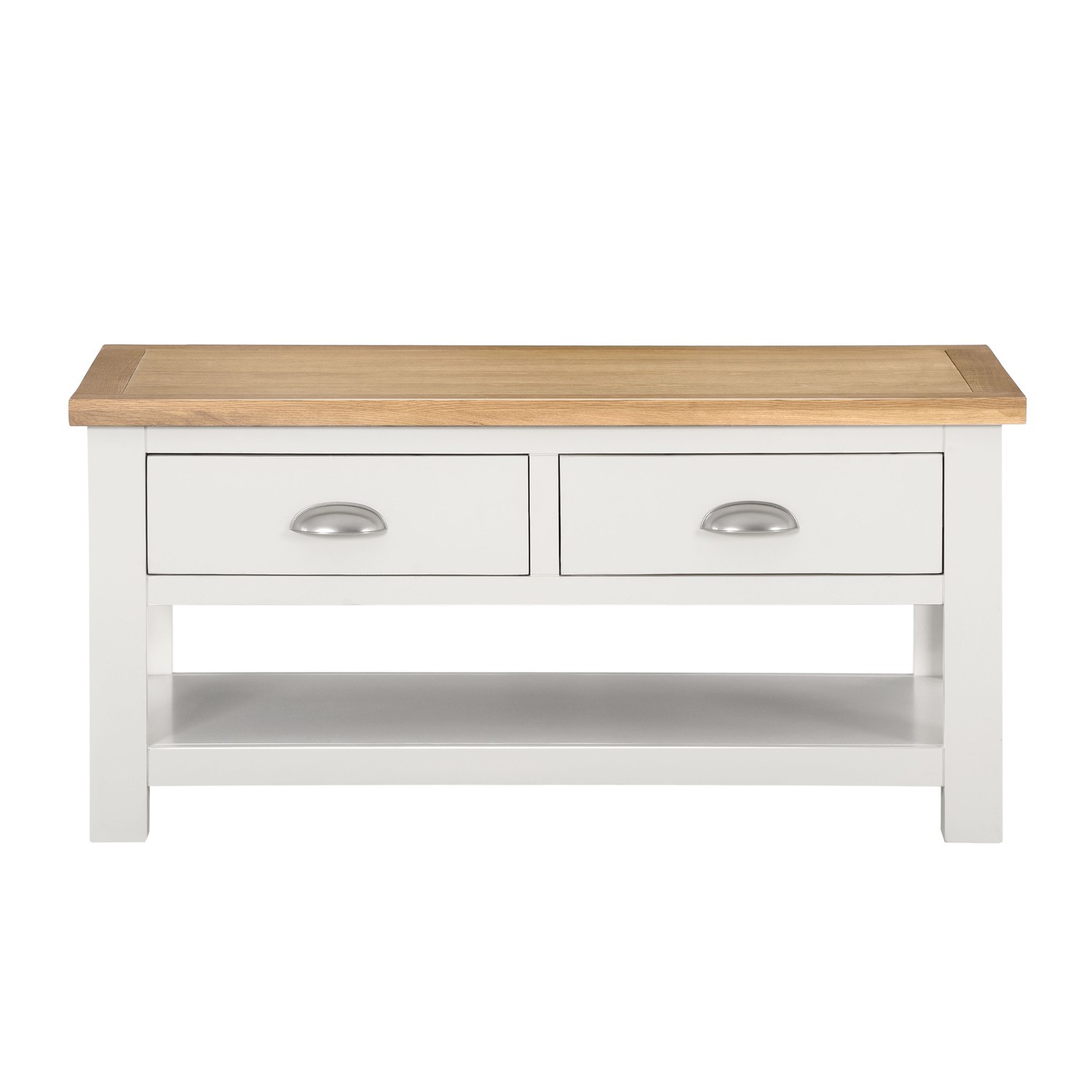 Willow Coffee Table In Painted Two Tone Cream Oak With Storage