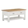 Willow Coffee Table in Painted Two Tone Cream & Oak with Storage