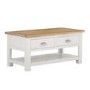 Willow Coffee Table in Painted Two Tone Cream & Oak with Storage