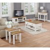 GRADE A1 - Willow Farmhouse Wood Coffee Table with Storage Drawers - Cream &amp; Light Oak