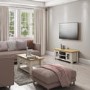 Willow Coffee Table in Painted Two Tone Cream & Oak with Storage
