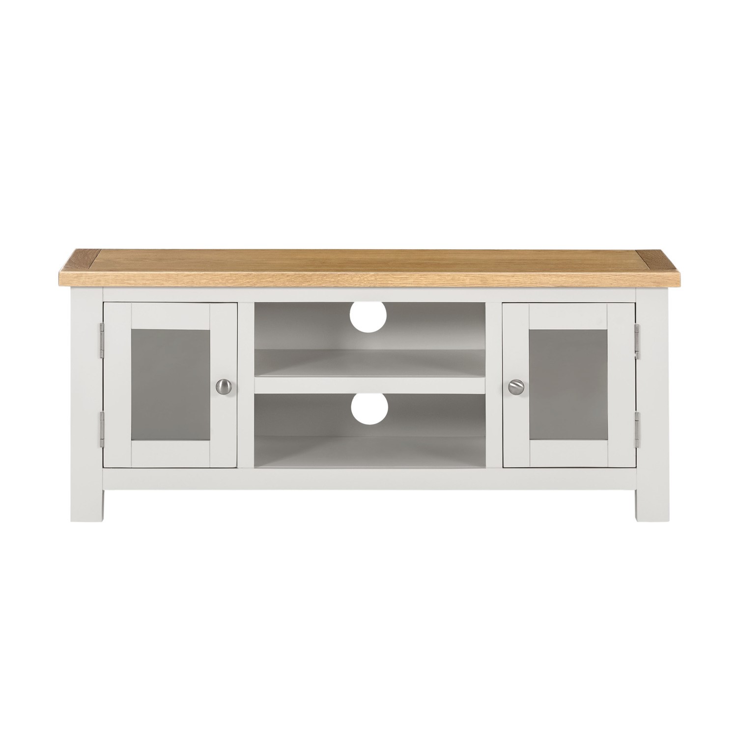 Cream Painted Tv Unit Iwith Oak Top And Cupboards Willow Furniture123 Cream Painted Tv Unit Iwith Oak Top And Cupboards Willow Furniture123