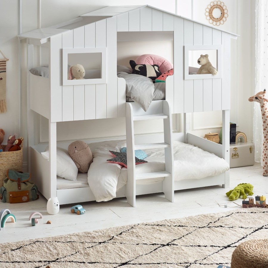 White Bunk Bed Treehouse Bed - Willow