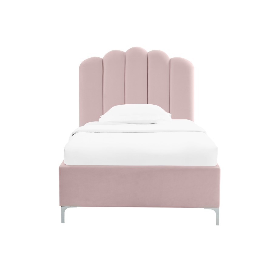 LPD Pink Velvet Single Bed - Willow