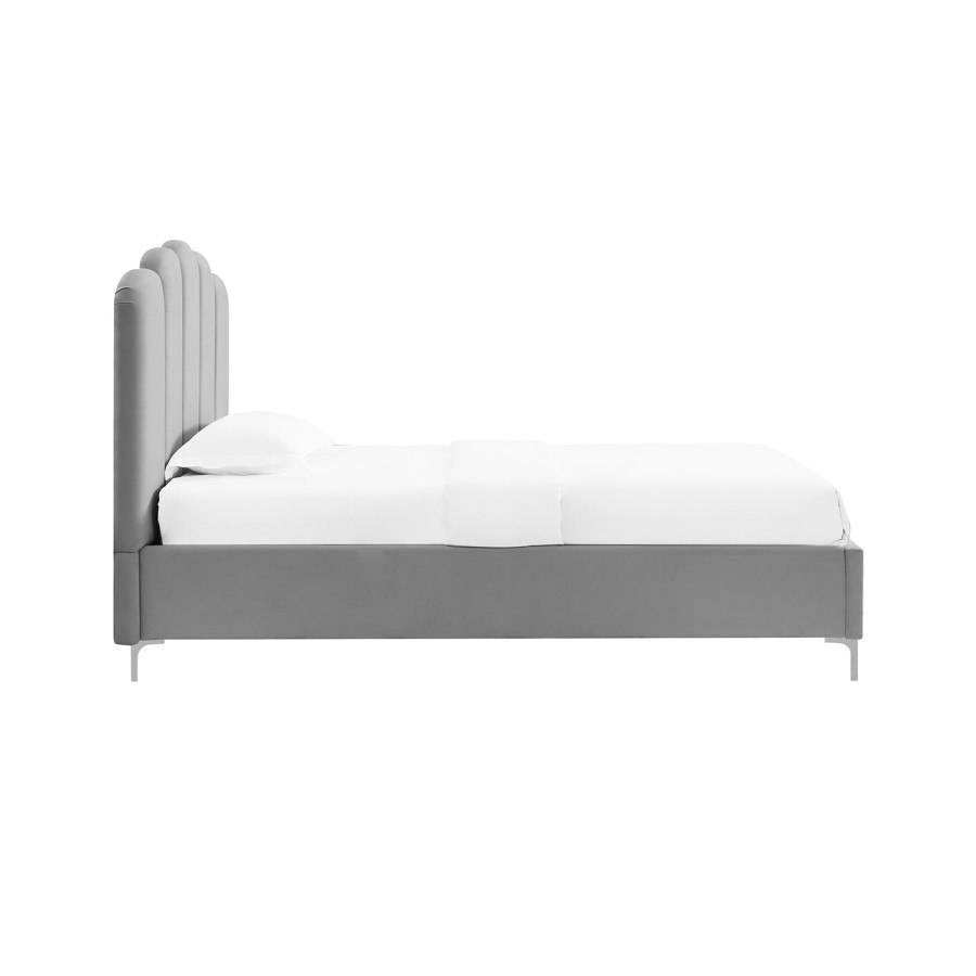 LPD Silver Velvet Single Bed - Willow