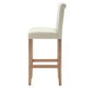 Wilton Barstool in Ivory Faux Leather