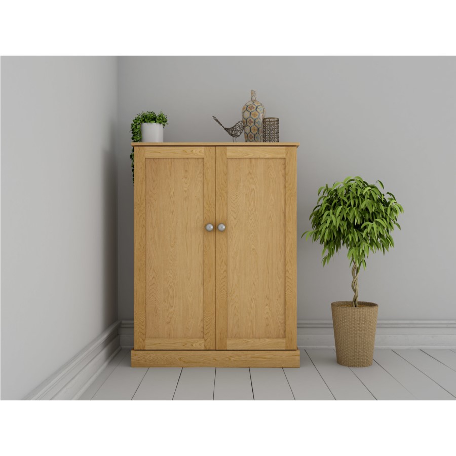 Light Oak Shoe Cabinet in Solid Oak - 15 Pairs - Windsor