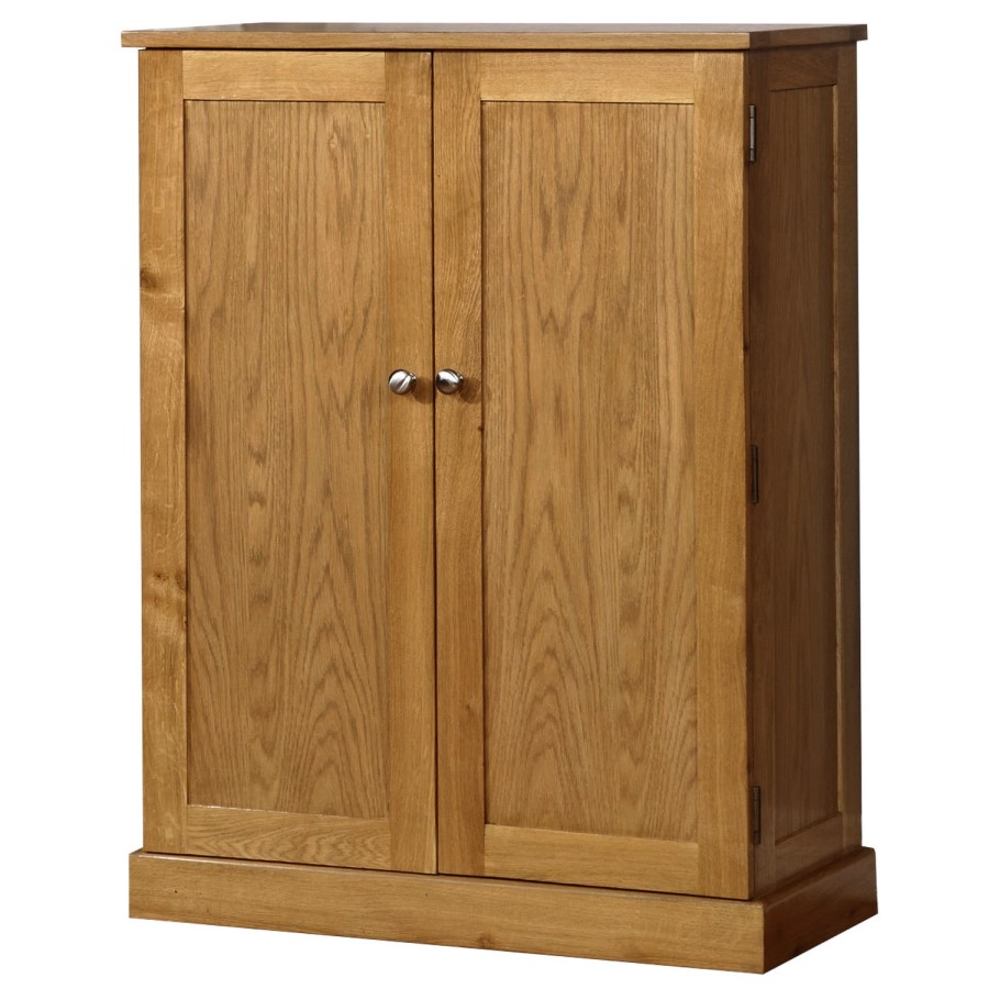 A2 Graded - Windsor Solid Oak Shoe Cabinet - 15 Pairs