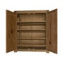GRADE A2 - Windsor Solid Dark Oak Shoe Storage Cupboard with 4 Shoe Rack Shelves 20 Pairs