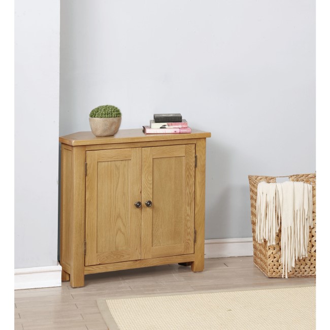 Small Corner Sideboard in Solid Oak - Windsor