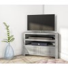 GRADE A2 - Grey Corner TV Unit in Solid Wood - TV up to 36&quot;