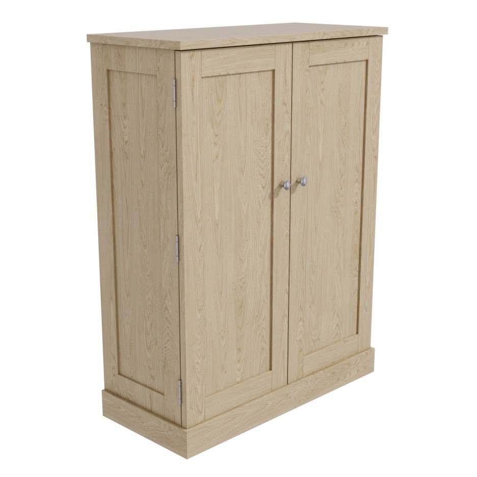 Slim Solid Oak Shoe Cabinet- 15 Pairs | Furniture123