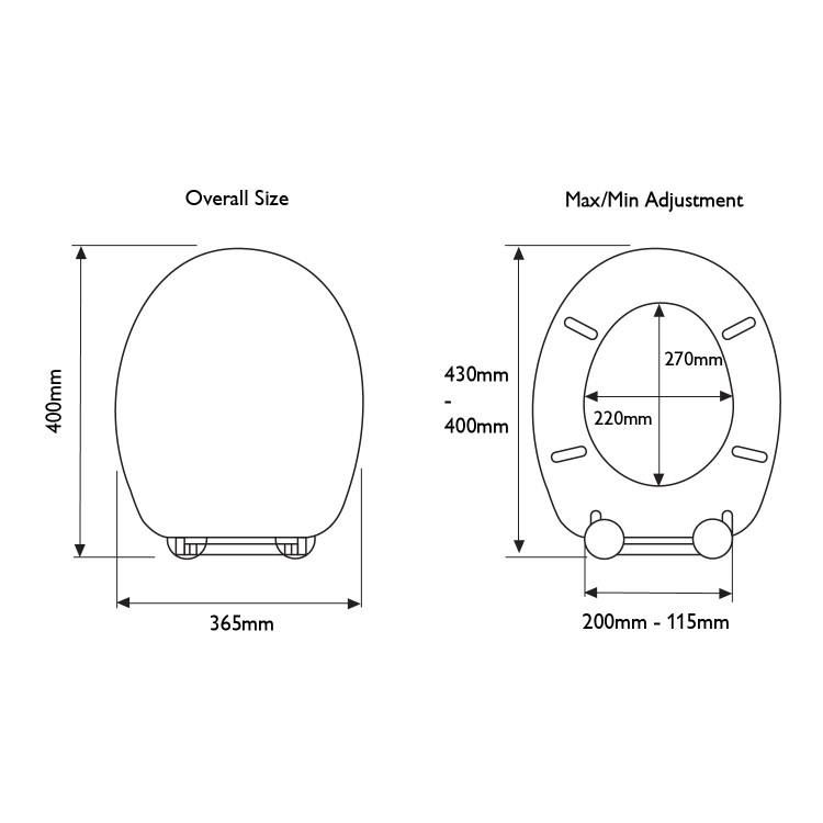 GRADE A1 - Croydex Anti-Bacterial Polypropylene Toilet Seat with Soft-Close Hinge