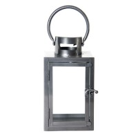 Small Grey Outdoor Metal Lantern - Fallen Fruits